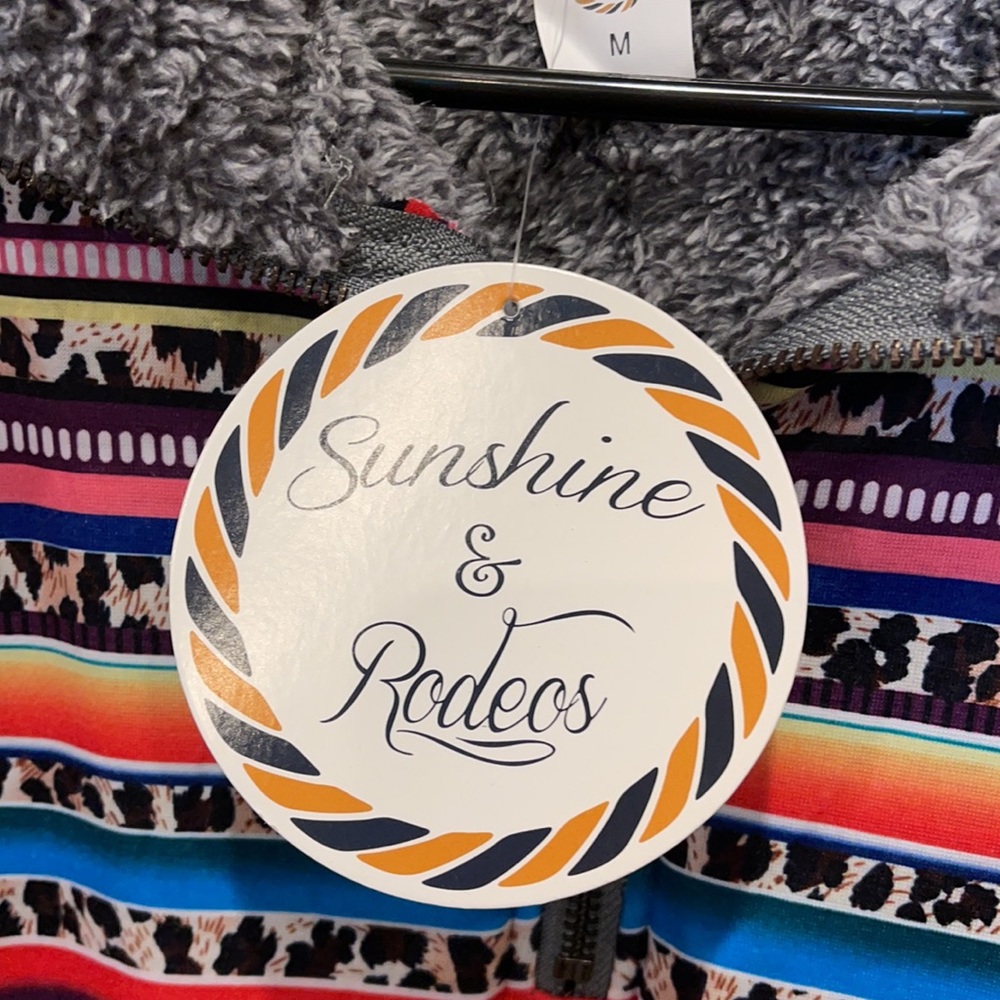 Sunshine & Rodeos Serape & Leopard Sherpa - Picture 2 of 2